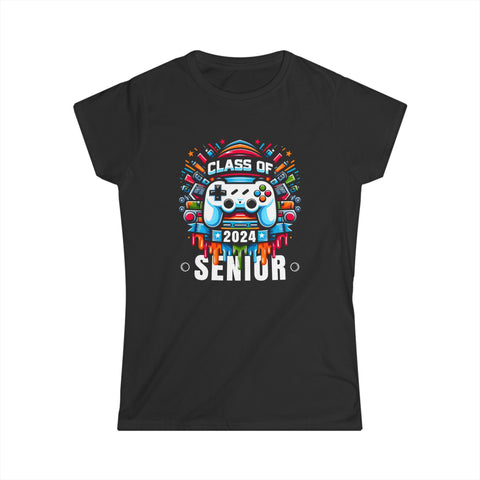 Senior 24 Class of 2024 Back to School Graduation 2024 Shirts for Women