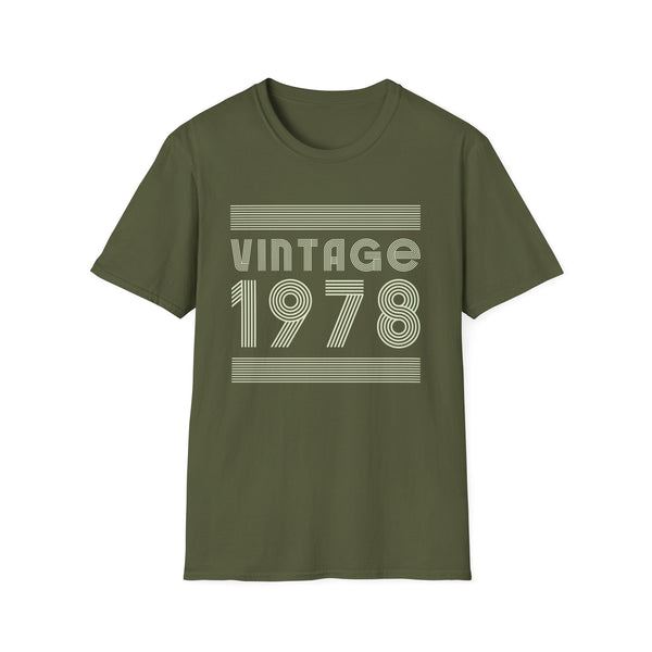 Vintage 1978 T Shirts for Men Retro Funny 1978 Birthday Mens Shirt