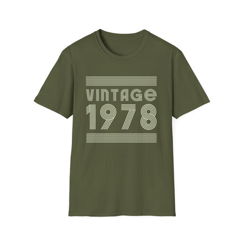 Vintage 1978 T Shirts for Men Retro Funny 1978 Birthday Mens Shirt