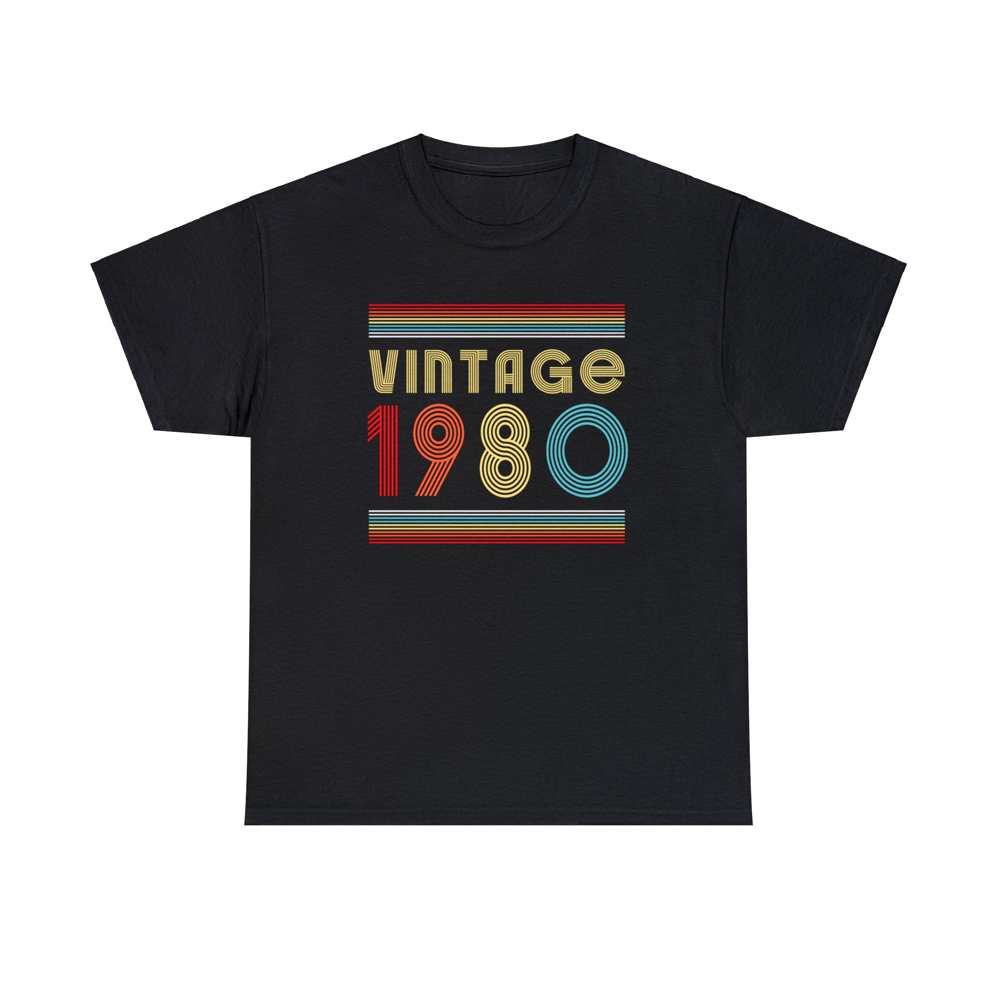 Vintage 1980 TShirt Men Limited Edition BDay 1980 Birthday Big and Tall Shirts for Men Plus Size