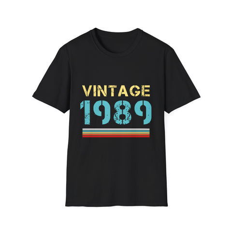 Vintage 1989 T Shirts for Men Retro Funny 1989 Birthday Mens T Shirts