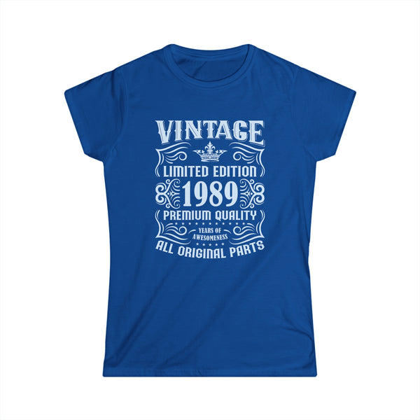 Vintage 1989 TShirt Women Limited Edition BDay 1989 Birthday Women Shirts