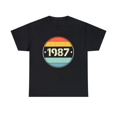 Vintage 1987 Birthday Shirts for Men Funny 1987 Birthday Men Shirts Big and Tall Plus Size