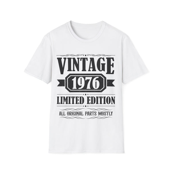 Vintage 1976 T Shirts for Men Retro Funny 1976 Birthday Mens Tshirts