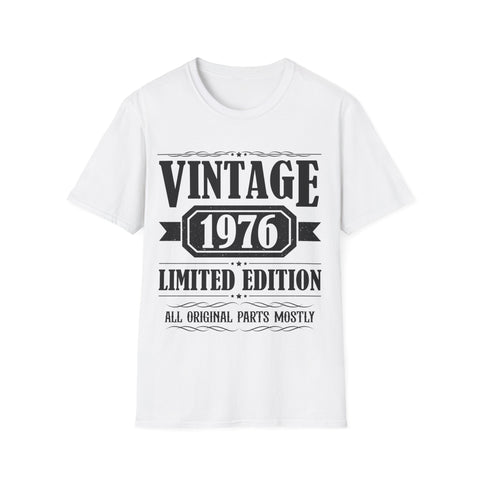 Vintage 1976 T Shirts for Men Retro Funny 1976 Birthday Mens Tshirts