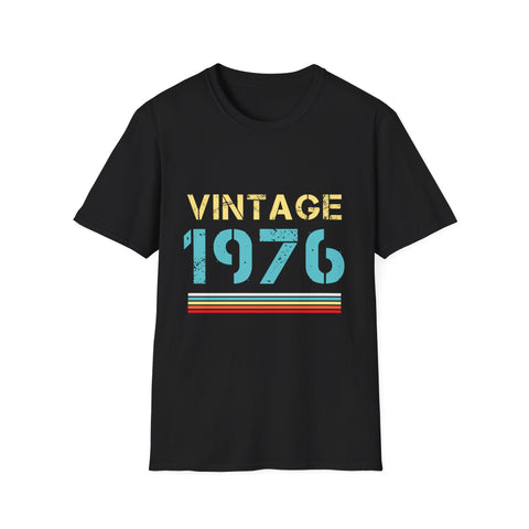 Vintage 1976 T Shirts for Men Retro Funny 1976 Birthday Mens Shirt