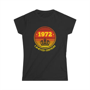 Vintage 1972 TShirt Women Limited Edition BDay 1972 Birthday Womens T Shirts