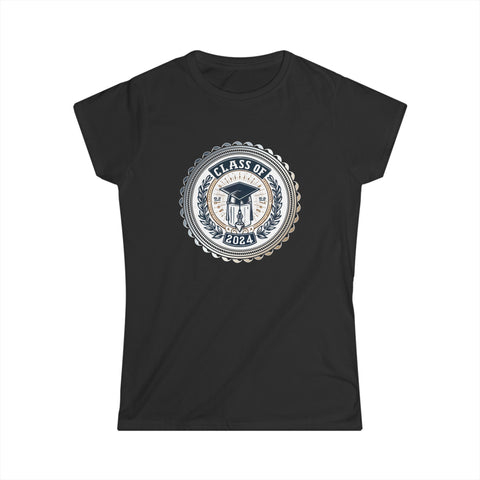 Class of 2024 Senior 2024 Graduation Vintage School Women Shirts