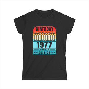 Vintage 1977 TShirt Women Limited Edition BDay 1977 Birthday Women Shirts