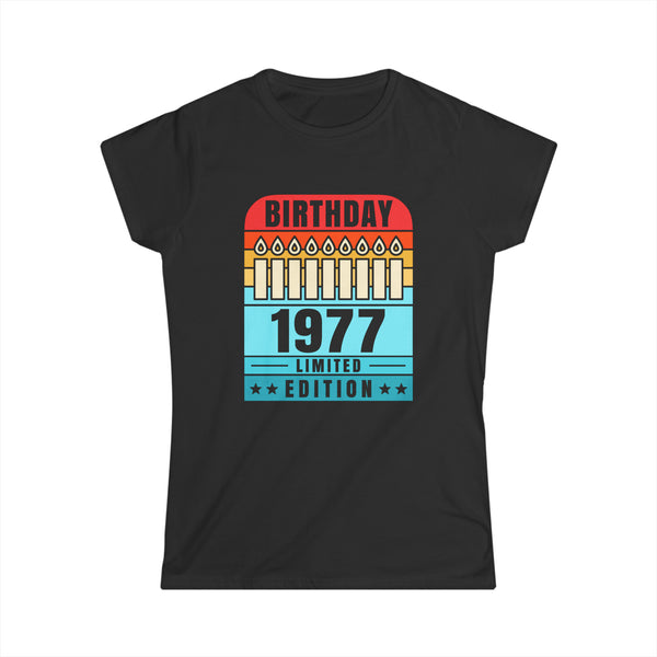 Vintage 1977 TShirt Women Limited Edition BDay 1977 Birthday Women Shirts