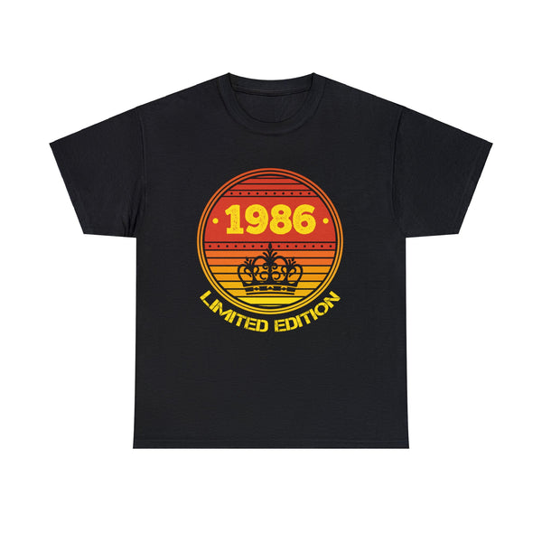Vintage 1986 TShirt Men Limited Edition BDay 1986 Birthday Mens Tshirts for Men Big and Tall