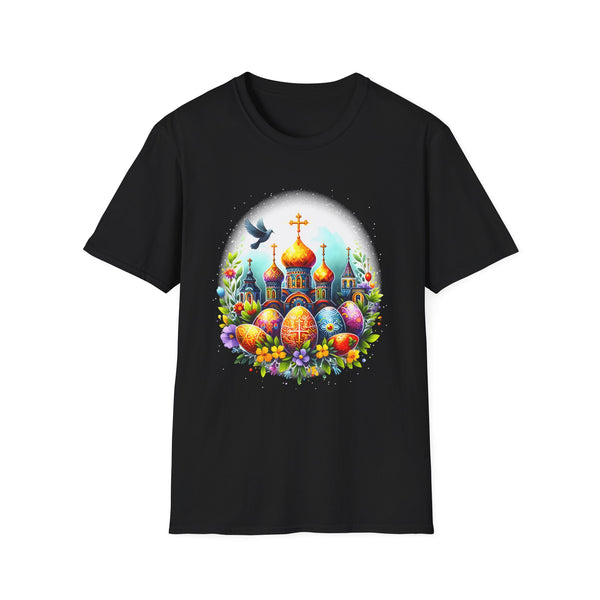 Christ is Risen Greek Russian Eastern Orthodox Pascha Easter Mens T Shirts