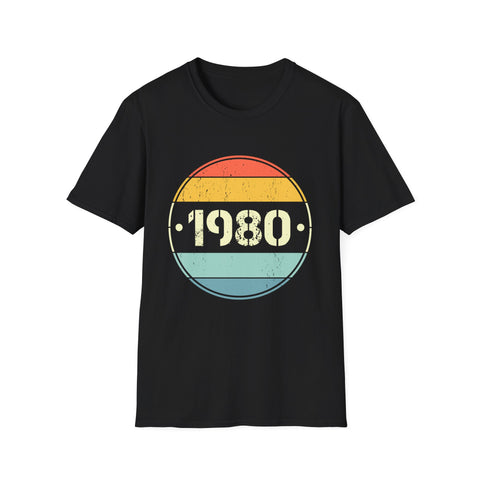 Vintage 1980 Birthday Shirts for Men Funny 1980 Birthday Mens Shirt