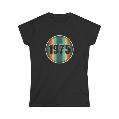 Vintage 1975 Birthday Shirts for Women Funny 1975 Birthday Womens T Shirts