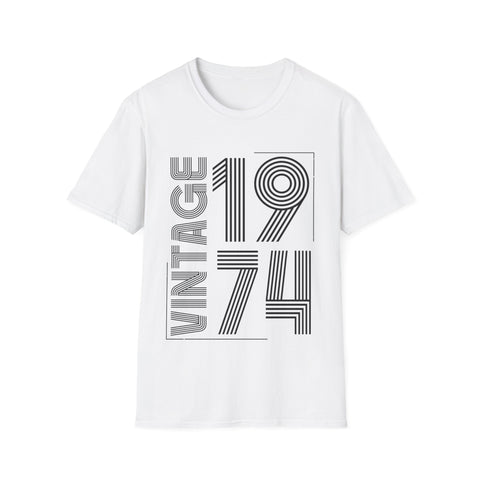 Vintage 1974 T Shirts for Men Retro Funny 1974 Birthday Shirts for Men