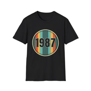 Vintage 1987 Birthday Shirts for Men Funny 1987 Birthday Mens T Shirt