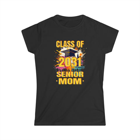 Senior Mom 2031 Proud Mom Class of 2031 Mom of the Graduate Shirts for Women