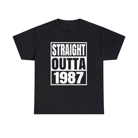 Vintage 1987 T Shirts for Men Retro Funny 1987 Birthday Shirts for Men Plus Size Big and Tall