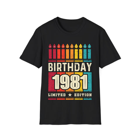 Vintage 1981 TShirt Men Limited Edition BDay 1981 Birthday Mens Tshirts