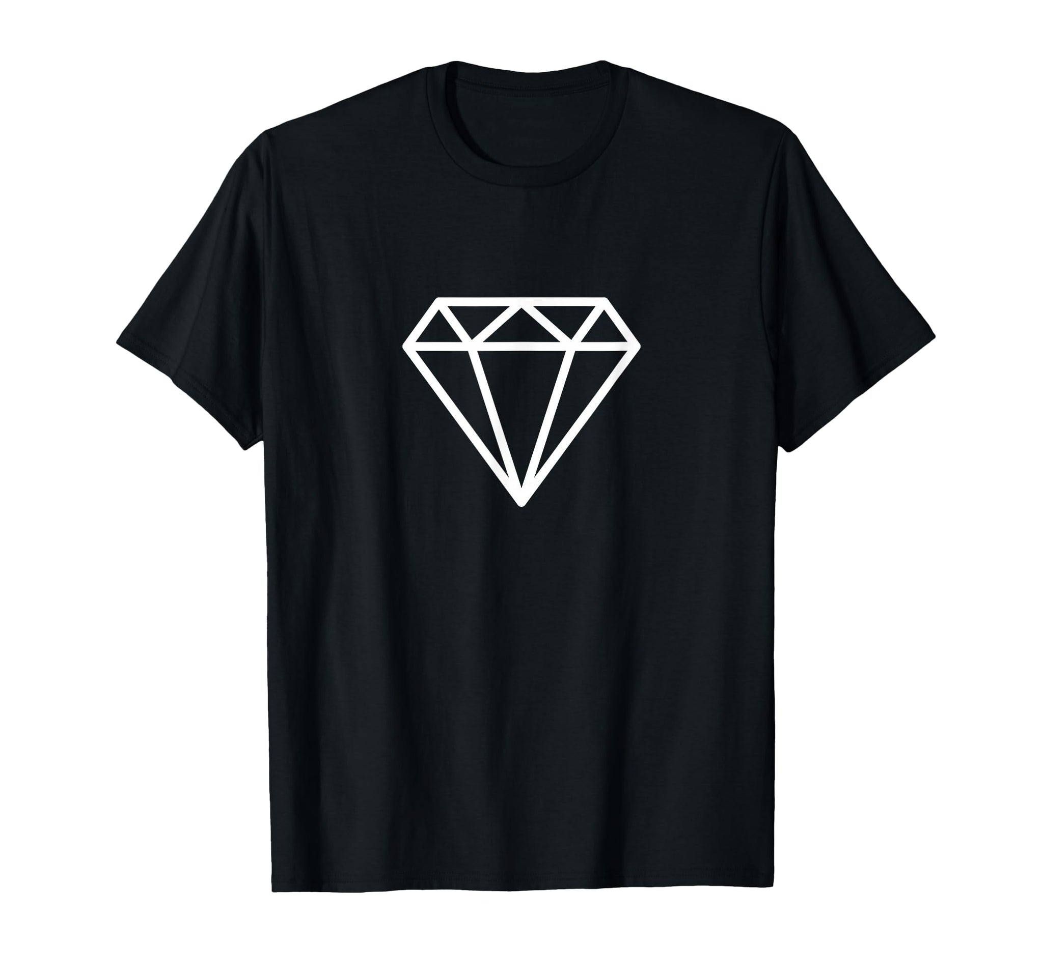 Diamond Black Tshirt Black Graphic Tee Men Cool Shirts Black T-Shirt