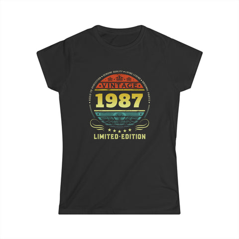 Vintage 1987 Limited Edition 1987 Birthday Shirts for Women Womens Shirts