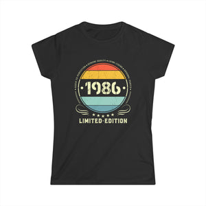 Vintage 1986 Limited Edition 1986 Birthday Shirts for Women Womens Shirt