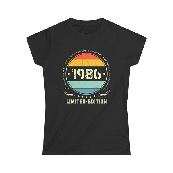 Vintage 1986 Limited Edition 1986 Birthday Shirts for Women Womens Shirt