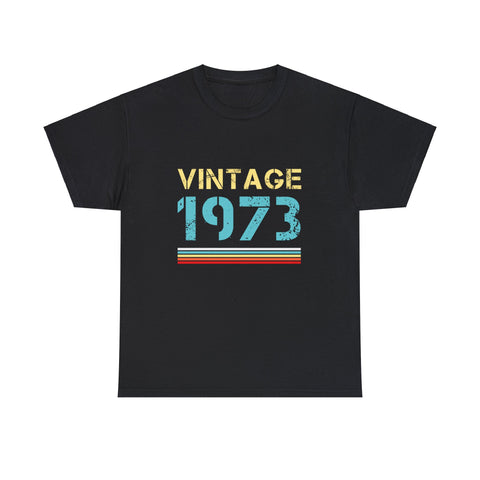 Vintage 1973 T Shirts for Men Retro Funny 1973 Birthday Shirts for Men Plus Size Big and Tall