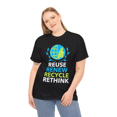 Happy Earth Day Environmental Symbol Reuse Renew Rethink Environment Women Shirts Plus Size