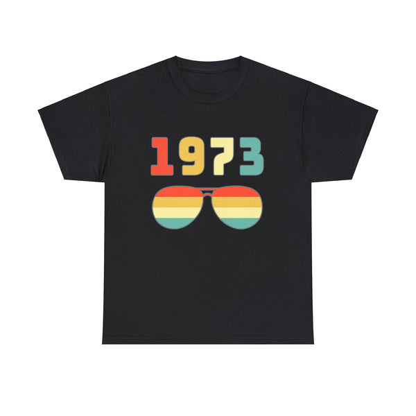 Vintage 1973 T Shirts for Men Retro Funny 1973 Birthday Mens Tshirts for Men Big and Tall