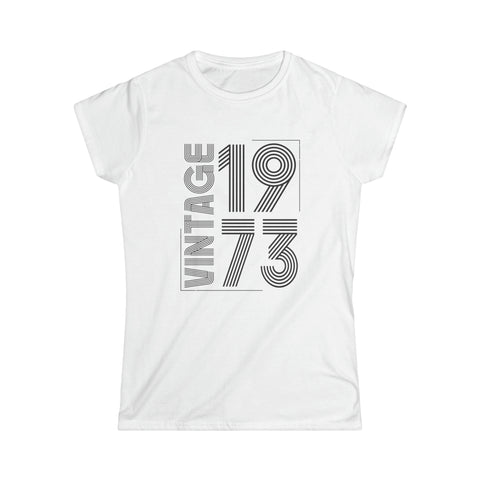 Vintage 1973 T Shirts for Women Retro Funny 1973 Birthday Womens Shirt