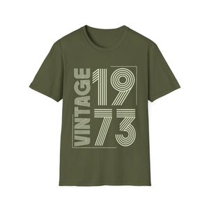 Vintage 1973 T Shirts for Men Retro Funny 1973 Birthday Mens Shirts