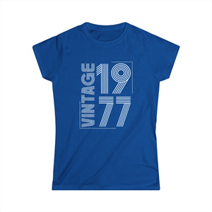 Vintage 1977 T Shirts for Women Retro Funny 1977 Birthday Women Tops