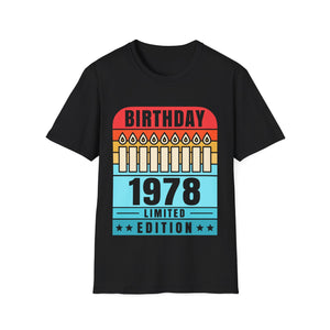 Vintage 1978 TShirt Men Limited Edition BDay 1978 Birthday Men Shirts