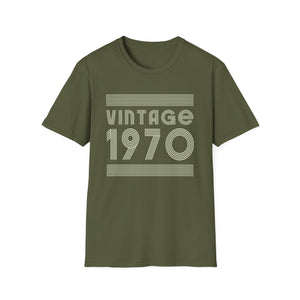 Vintage 1970 T Shirts for Men Retro Funny 1970 Birthday Mens Tshirts