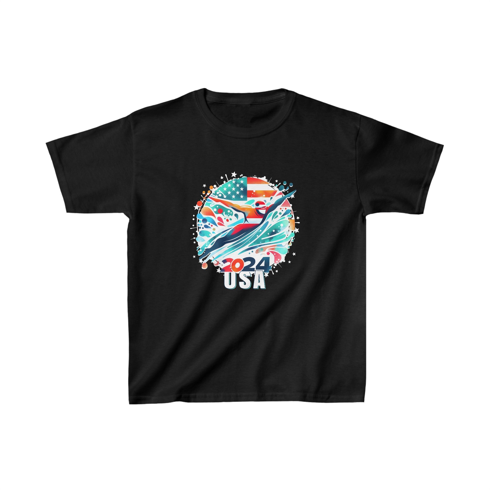 USA 2024 United States American Sport 2024 Swimming Girl Shirts