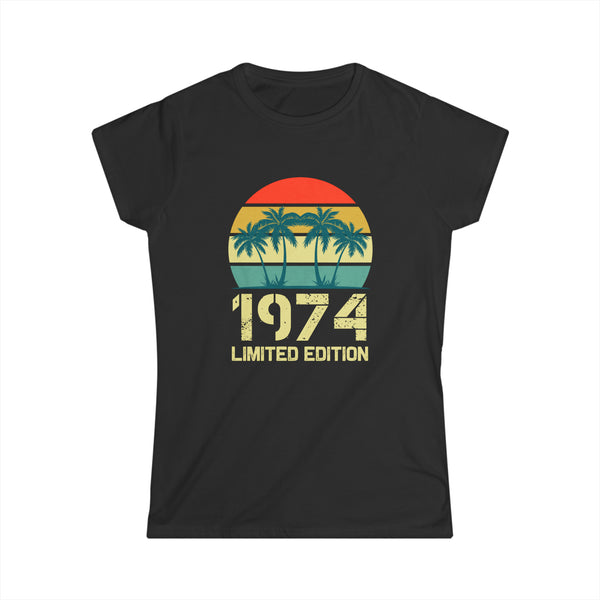 Vintage 1974 Birthday Shirts for Women Funny 1974 Birthday Women Shirts