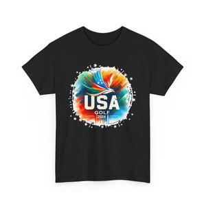 USA 2024 Go United States Golf 2024 Games Golf 2024 USA Mens Tshirts for Men Big and Tall