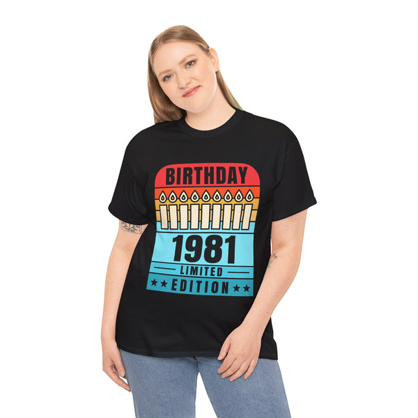 Vintage 1981 TShirt Women Limited Edition BDay 1981 Birthday Womens Plus Size Tops