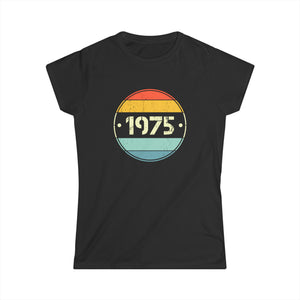 Vintage 1975 Birthday Shirts for Women Funny 1975 Birthday Womens Shirts