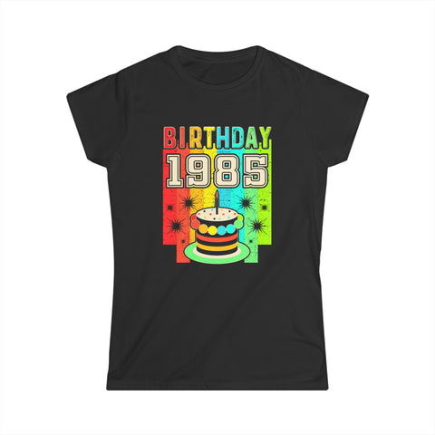 Vintage 1985 T Shirts for Women Retro Funny 1985 Birthday Womens T Shirts