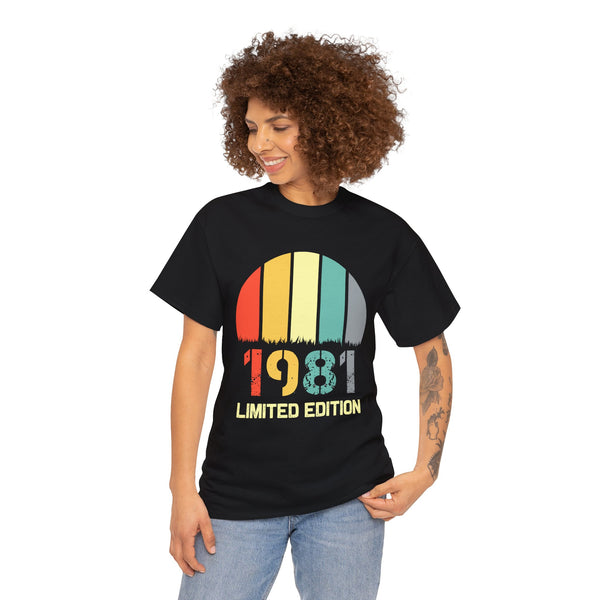 Vintage 1981 TShirt Women Limited Edition BDay 1981 Birthday Women Shirts Plus Size