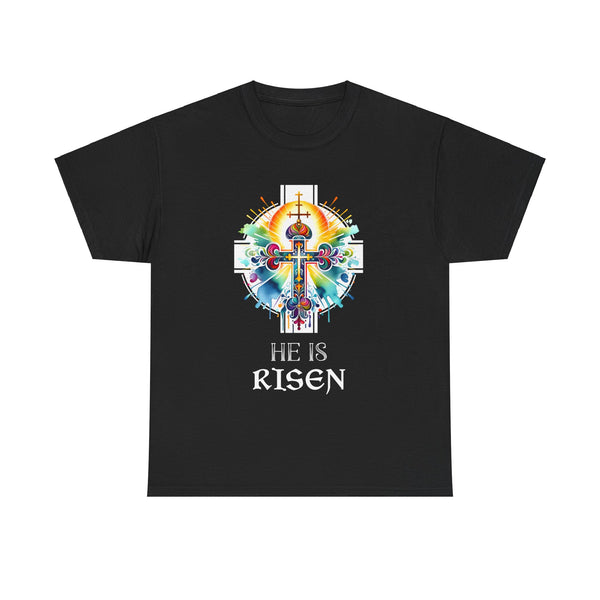 Easter Christian He Is Risen Resurrection Men Women Kids Shirts for Men Plus Size Big and Tall