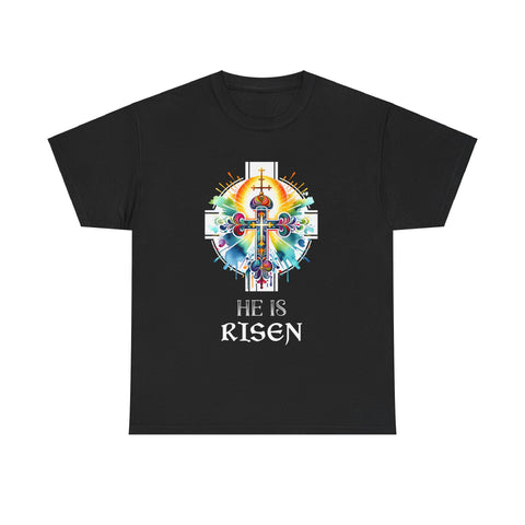 Easter Christian He Is Risen Resurrection Men Women Kids Shirts for Men Plus Size Big and Tall