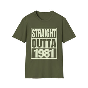 Vintage 1981 TShirt Men Limited Edition BDay 1981 Birthday Mens Shirts