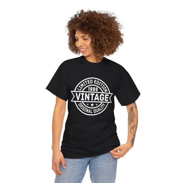 Vintage 1980 TShirt Women Limited Edition BDay 1980 Birthday Womens Plus Size Tops