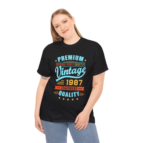 Vintage 1987 TShirt Women Limited Edition BDay 1987 Birthday Tshirts Shirts for Women Plus Size