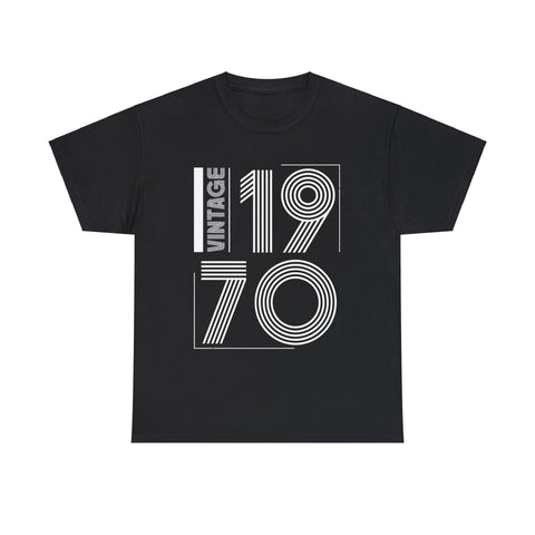 Vintage 1970 T Shirts for Men Retro Funny 1970 Birthday Mens Shirt Plus Size Big and Tall