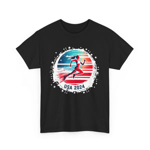 USA 2024 Games United States Track and Field USA 2024 USA Mens T Shirts Plus Size Big and Tall