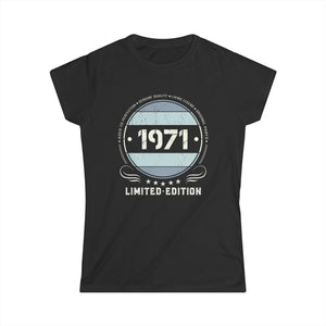 Vintage 1971 T Shirts for Women Retro Funny 1971 Birthday Shirts for Women